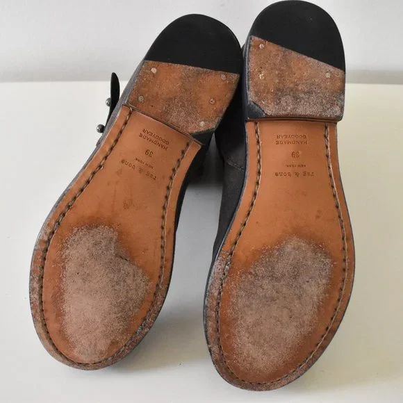 Rag & Bone Waxed Calfskin Moto Biker Boots - Picture 10 of 13